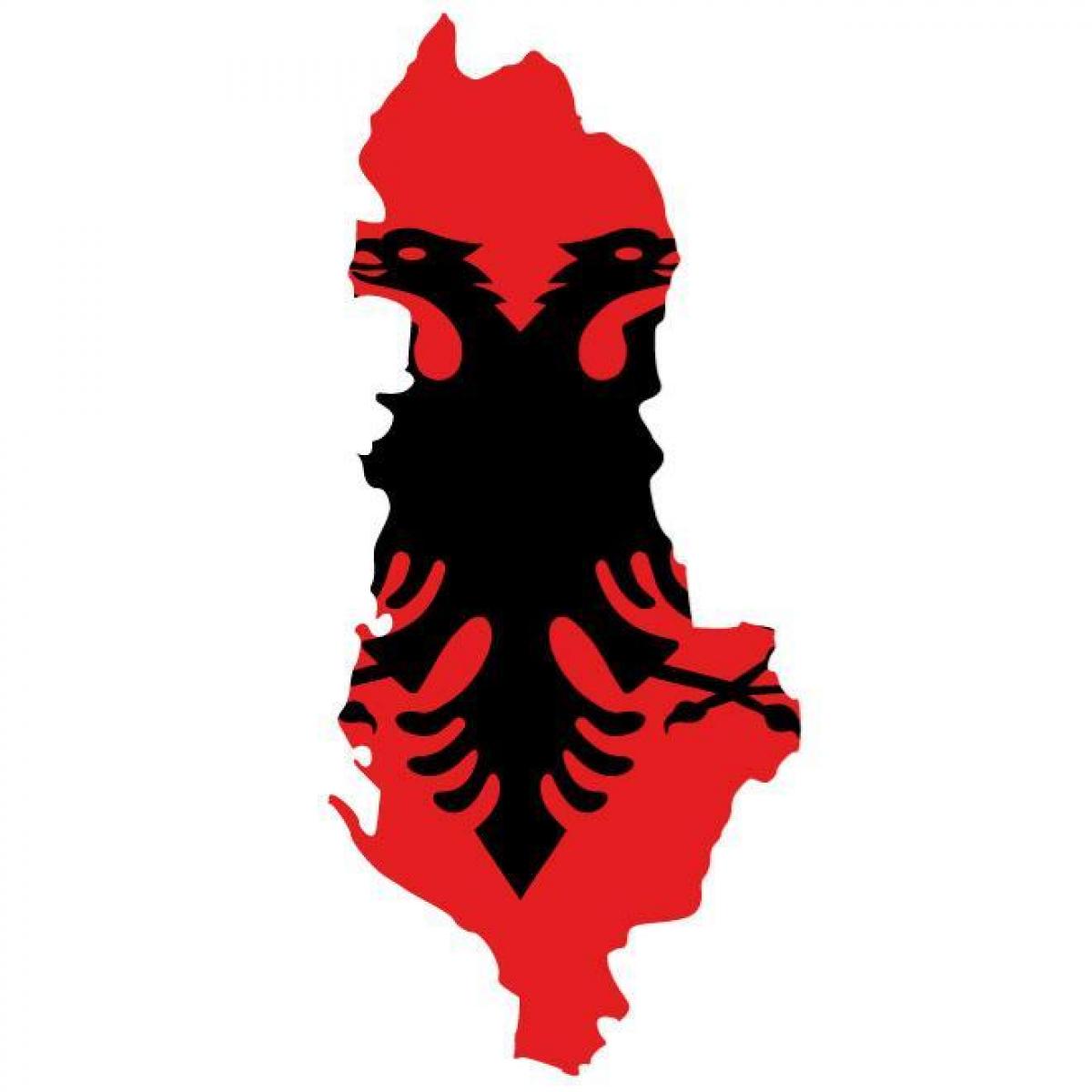 карти Албанії прапор