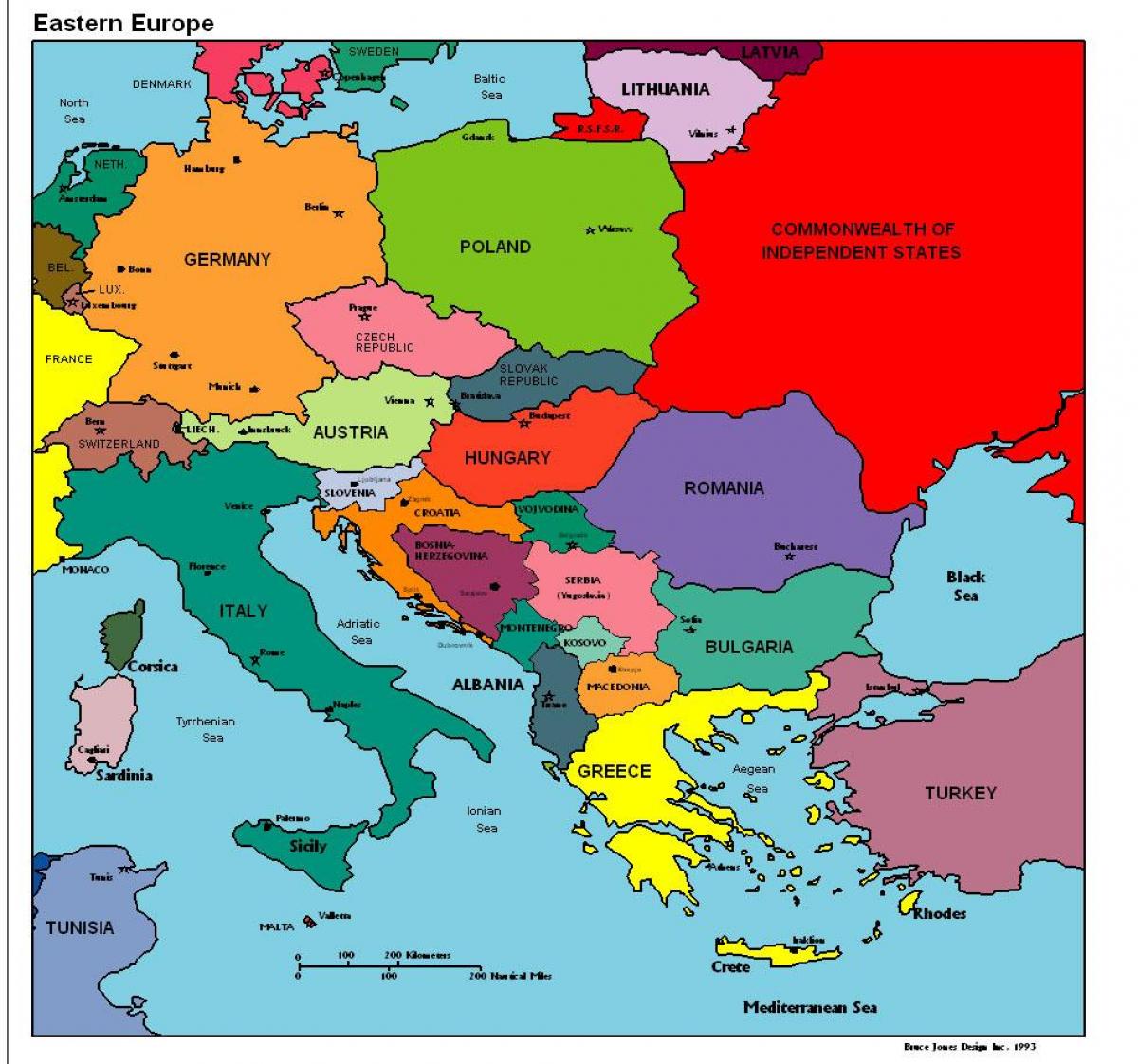 на карті Європи Албанія