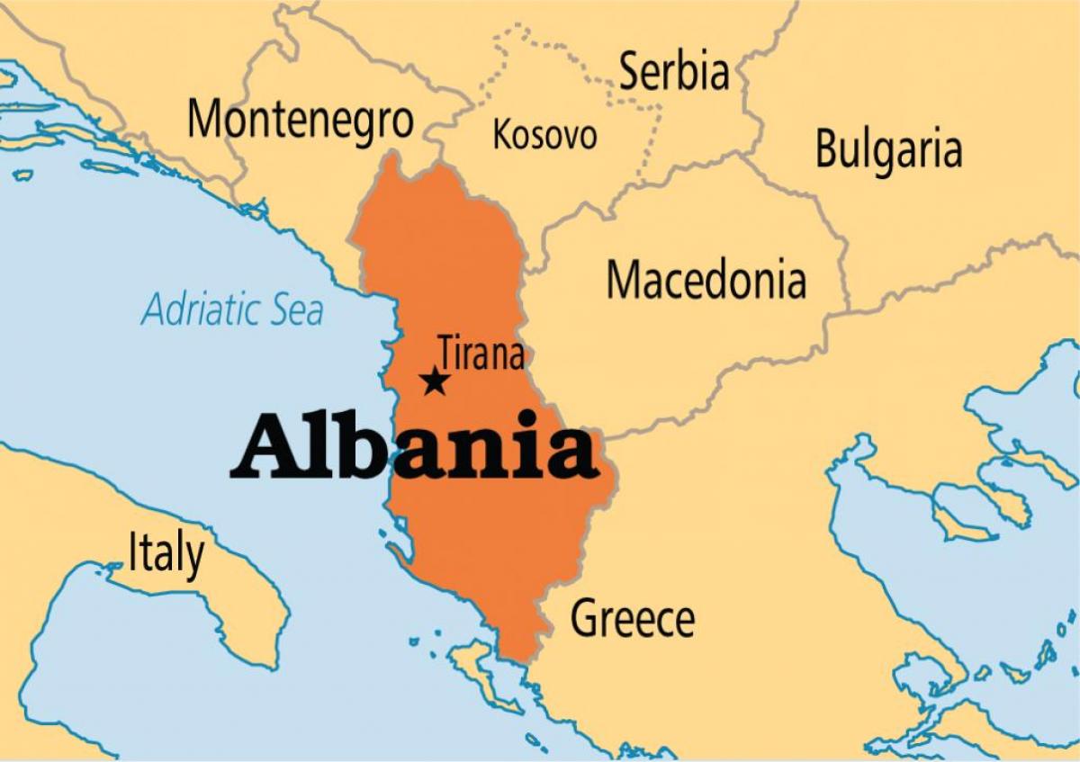 карта тірана Албанія
