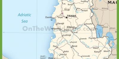 Албанія дорогах карті