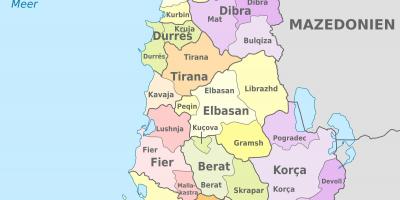 Карта Албанії політичні