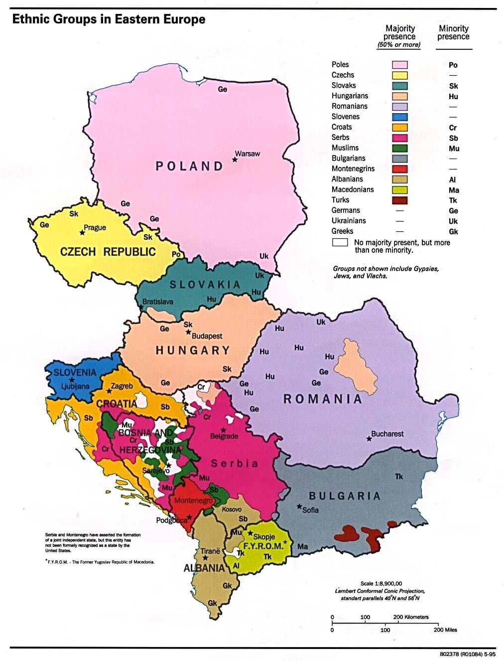 етнічна карта Албанії