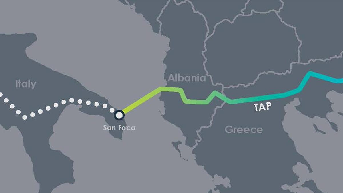 карта торкніться Албанія