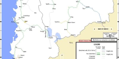 Албанські залізниці карта