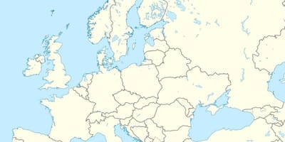Карта Албанії на європейських