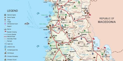 Дерми карті Албанії