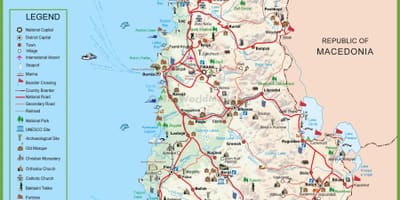Карта шкіперія Албанія