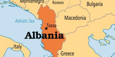 Карта тірана Албанія